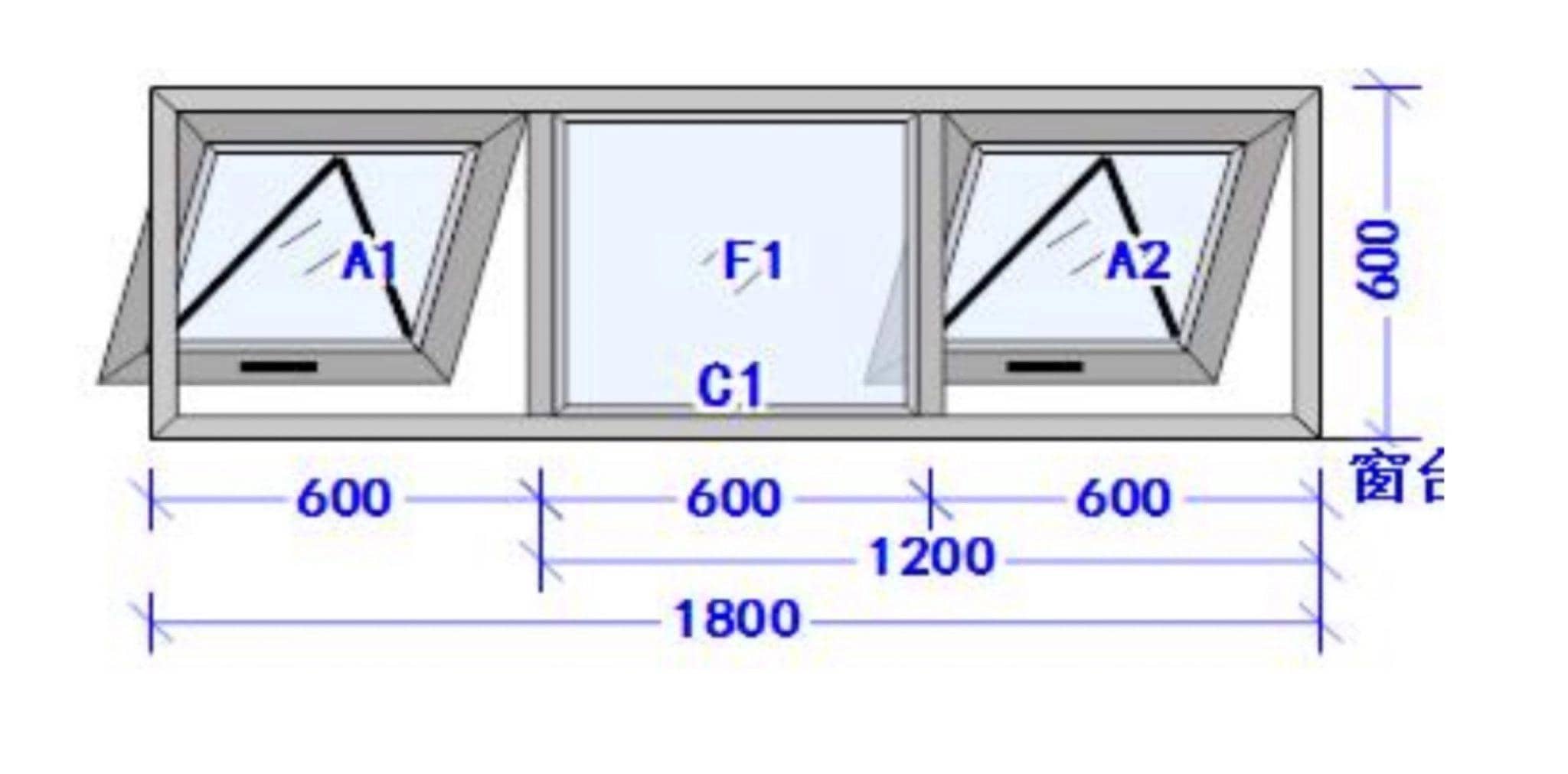 White Aluminium Top Hung Window image 45