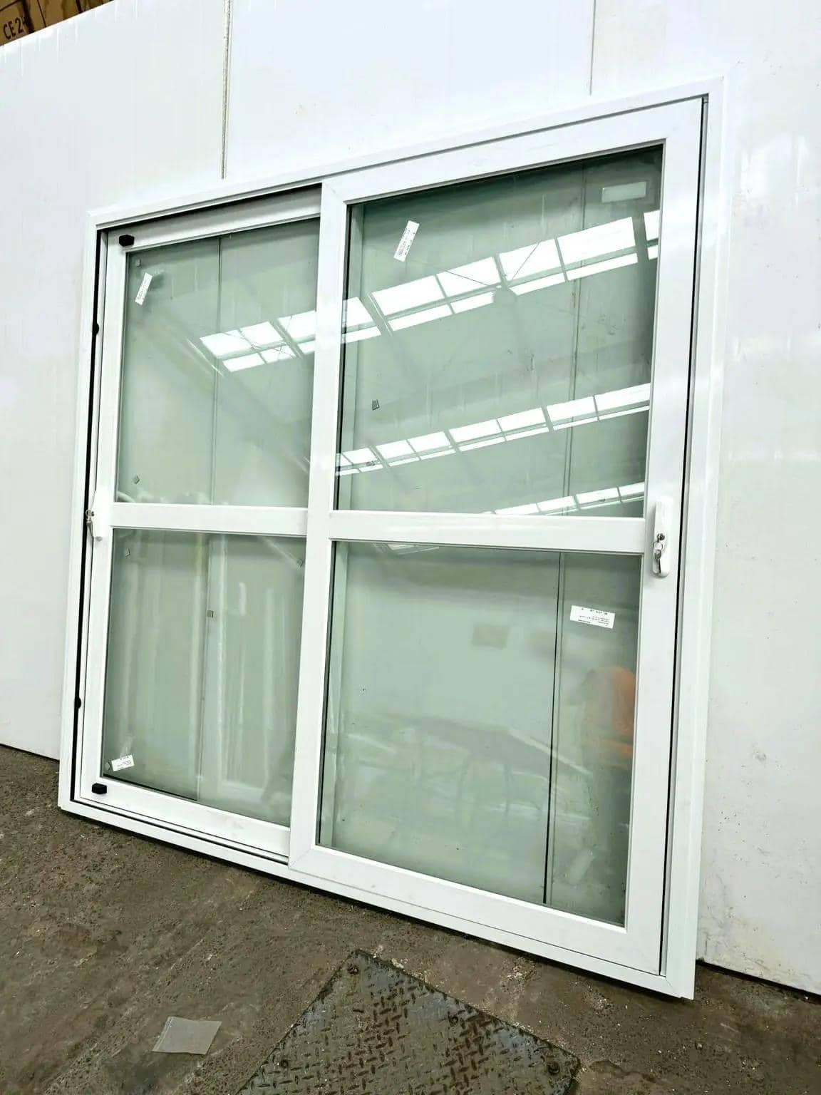 White Heavy Duty Exterior 2-Panel Aluminium Sliding Door image 1