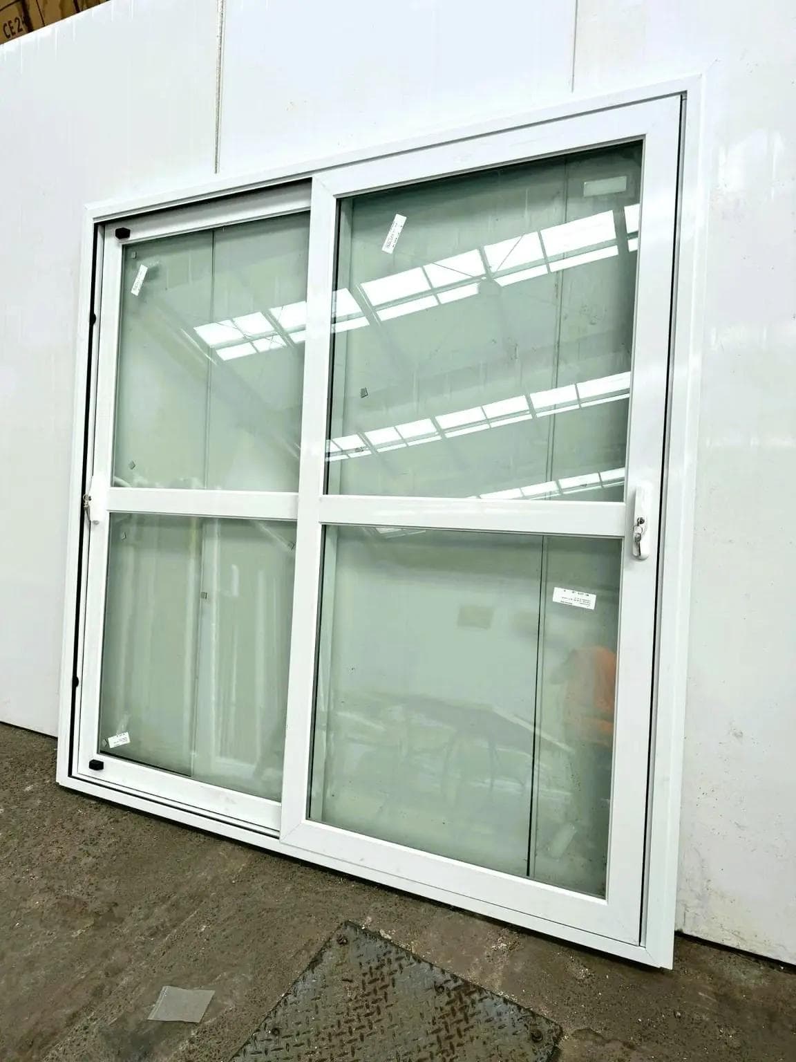 White Heavy Duty Exterior 2-Panel Aluminium Sliding Door image 1