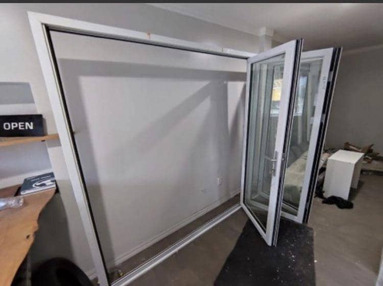 Image of the Bifold Double Glazed Door 2400x2000mm thats sold by Portable Building Specialists