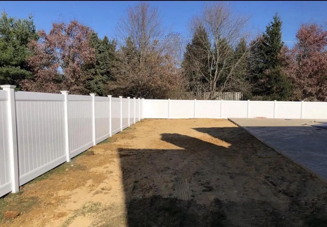 White PVC Privacy Fence image 4