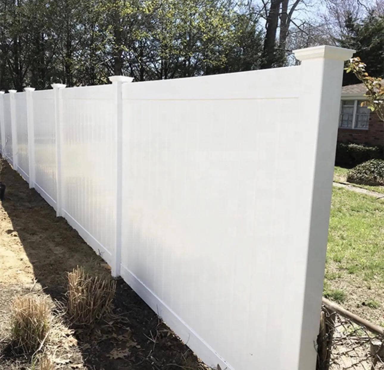White PVC Privacy Fence image 5