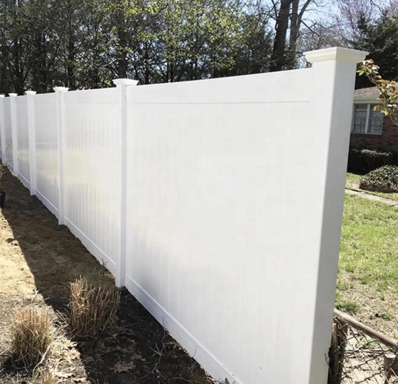 White PVC Privacy Fence image 5