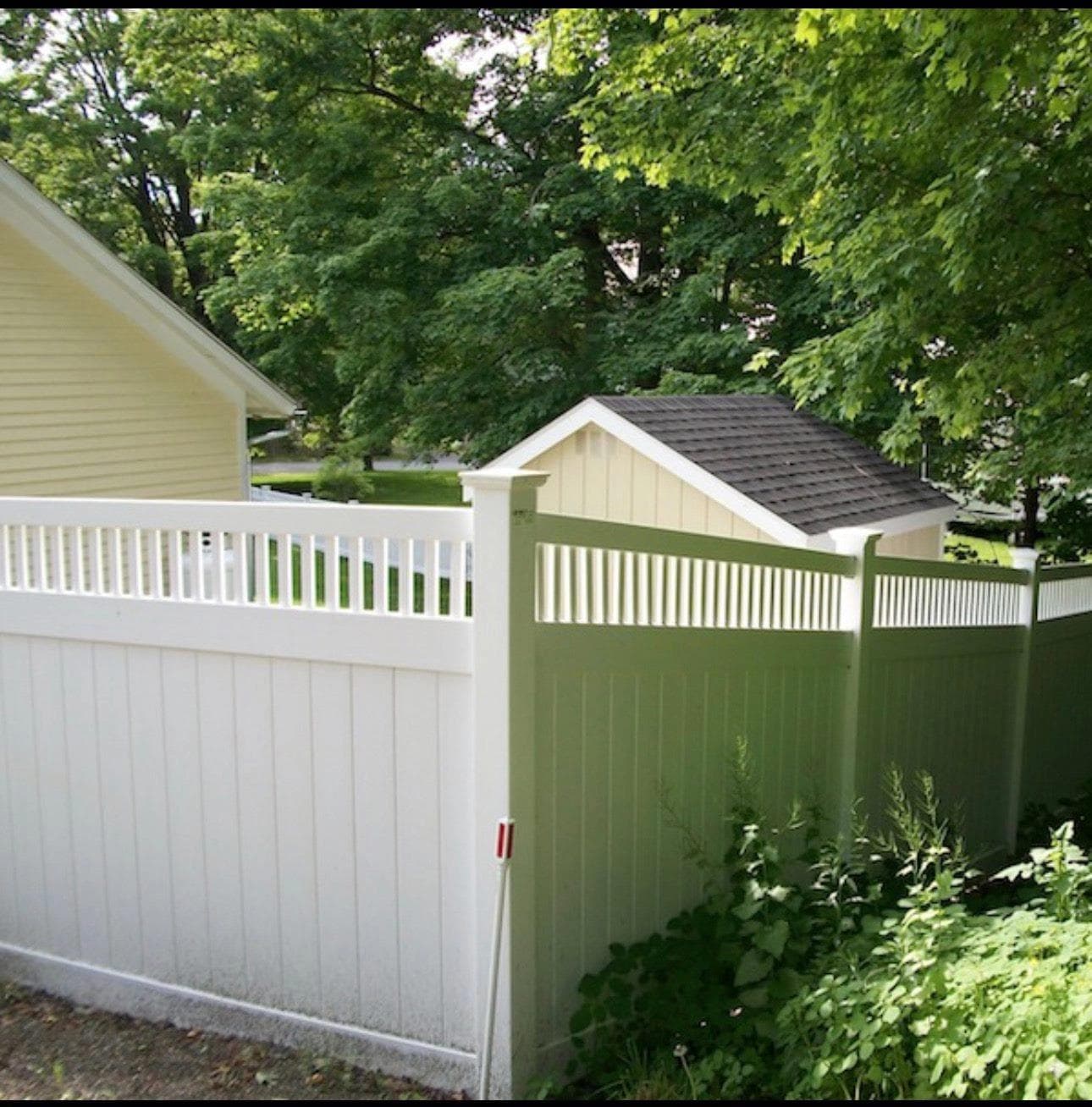 PVC Privacy Fence with Trellis
