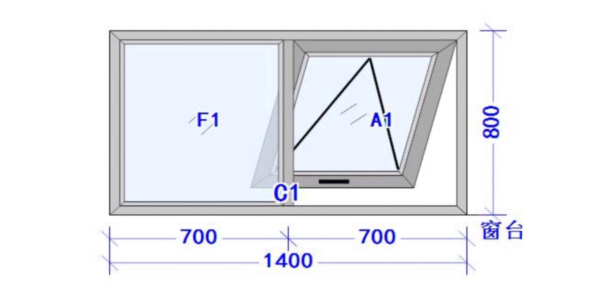 White Aluminium Top Hung Window image 30