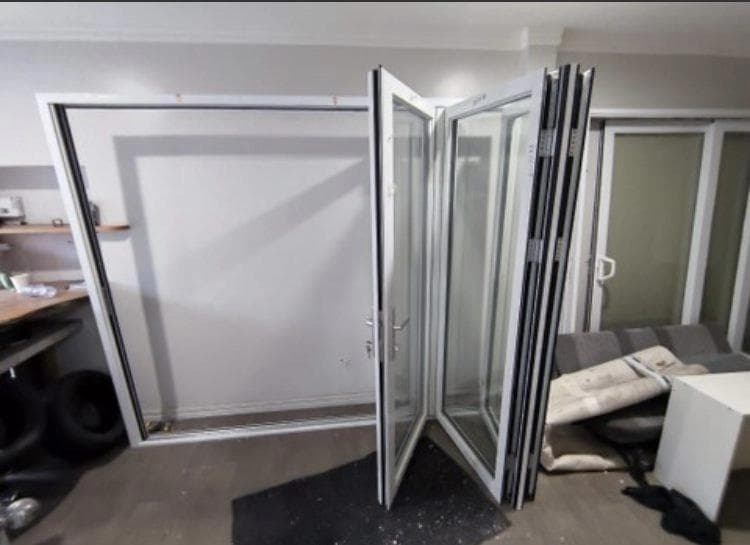 Image of the Bifold Double Glazed Door 2400x2000mm thats sold by Portable Building Specialists