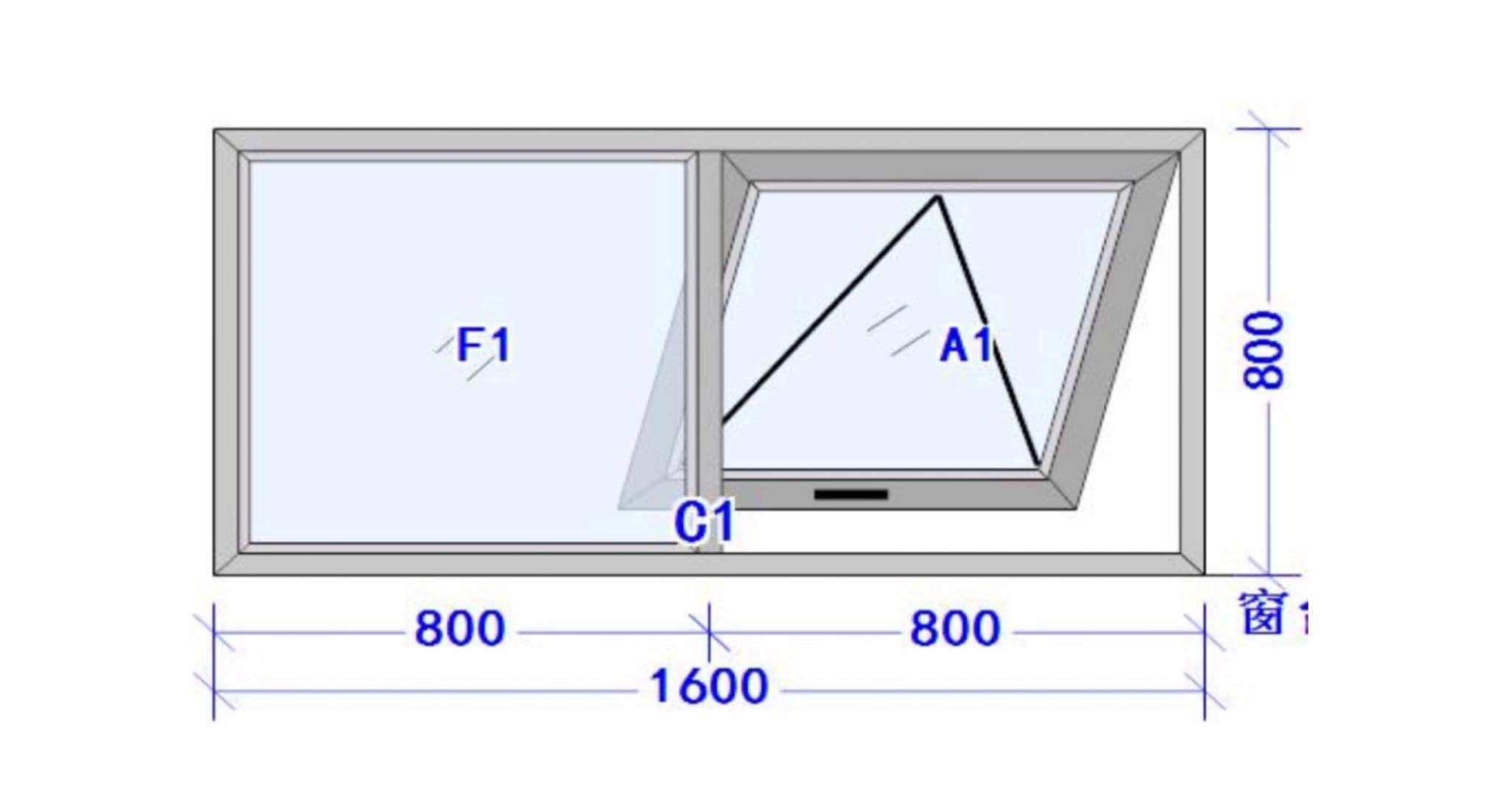 White Aluminium Top Hung Window image 40