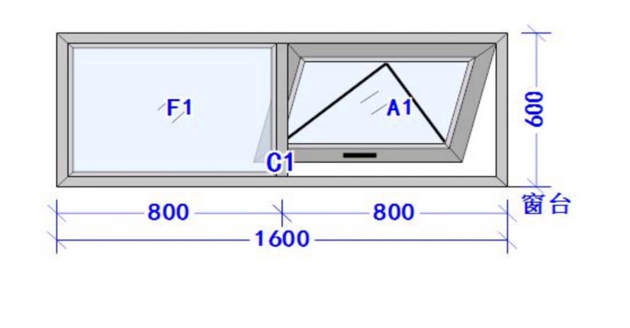 White Aluminium Top Hung Window image 35