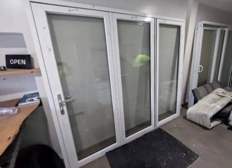Image of the Bifold Double Glazed Door 2400x2000mm thats sold by Portable Building Specialists