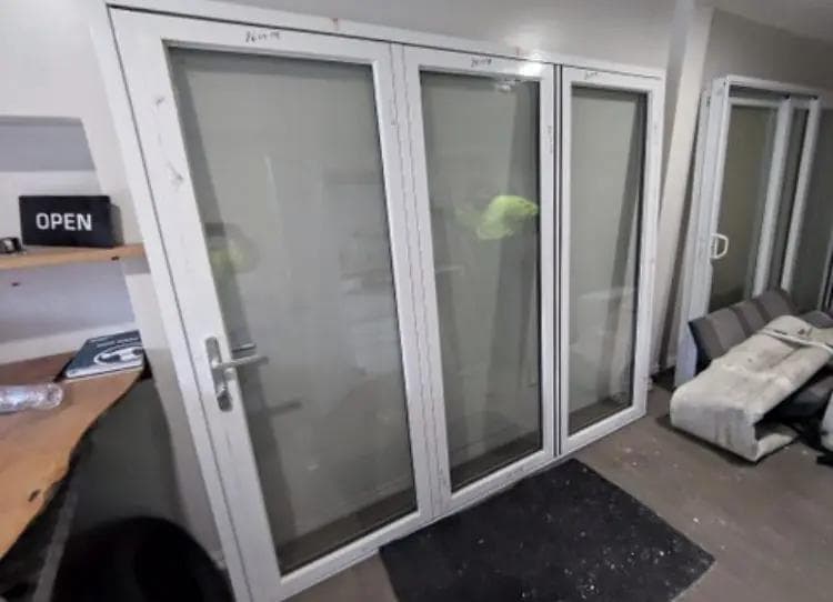 Image of the Bifold Double Glazed Door 2400x2000mm thats sold by Portable Building Specialists