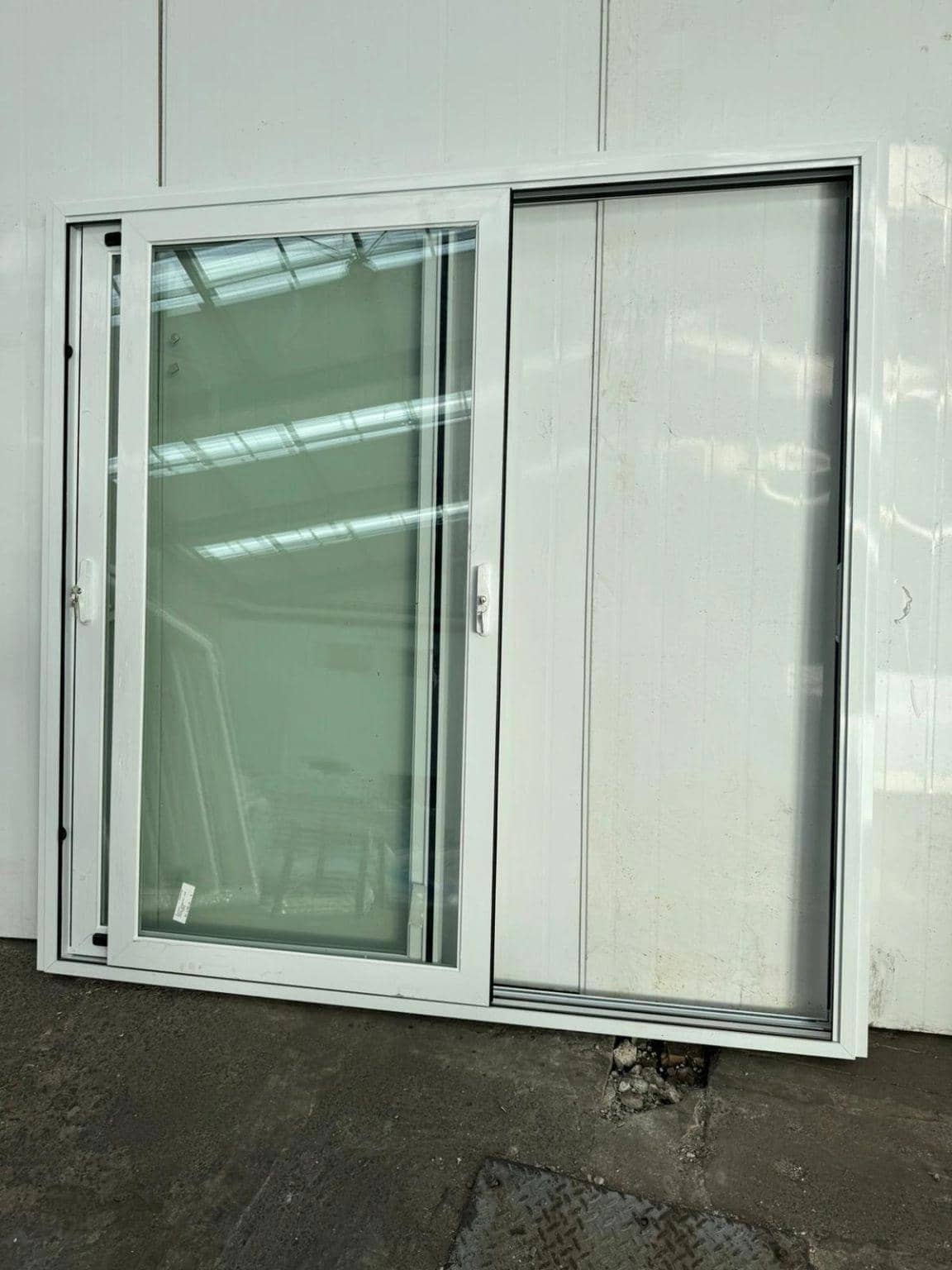 White Heavy Duty Exterior 2-Panel Aluminium Sliding Door image 2
