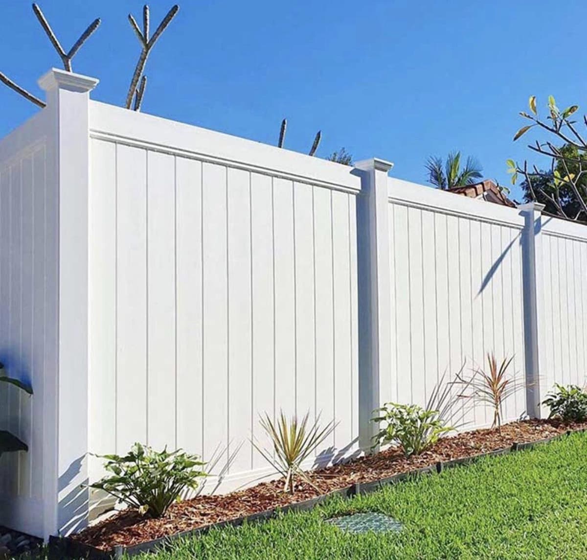 White PVC (Vinyl) Full Privacy Fence Panels, Price